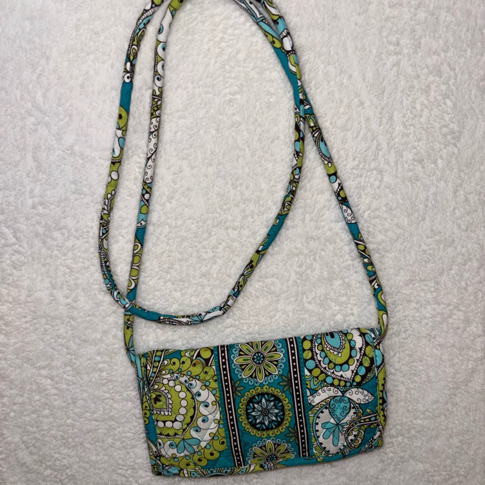 Vera Bradley Trifold wallet hipster crossbody purse travel easy